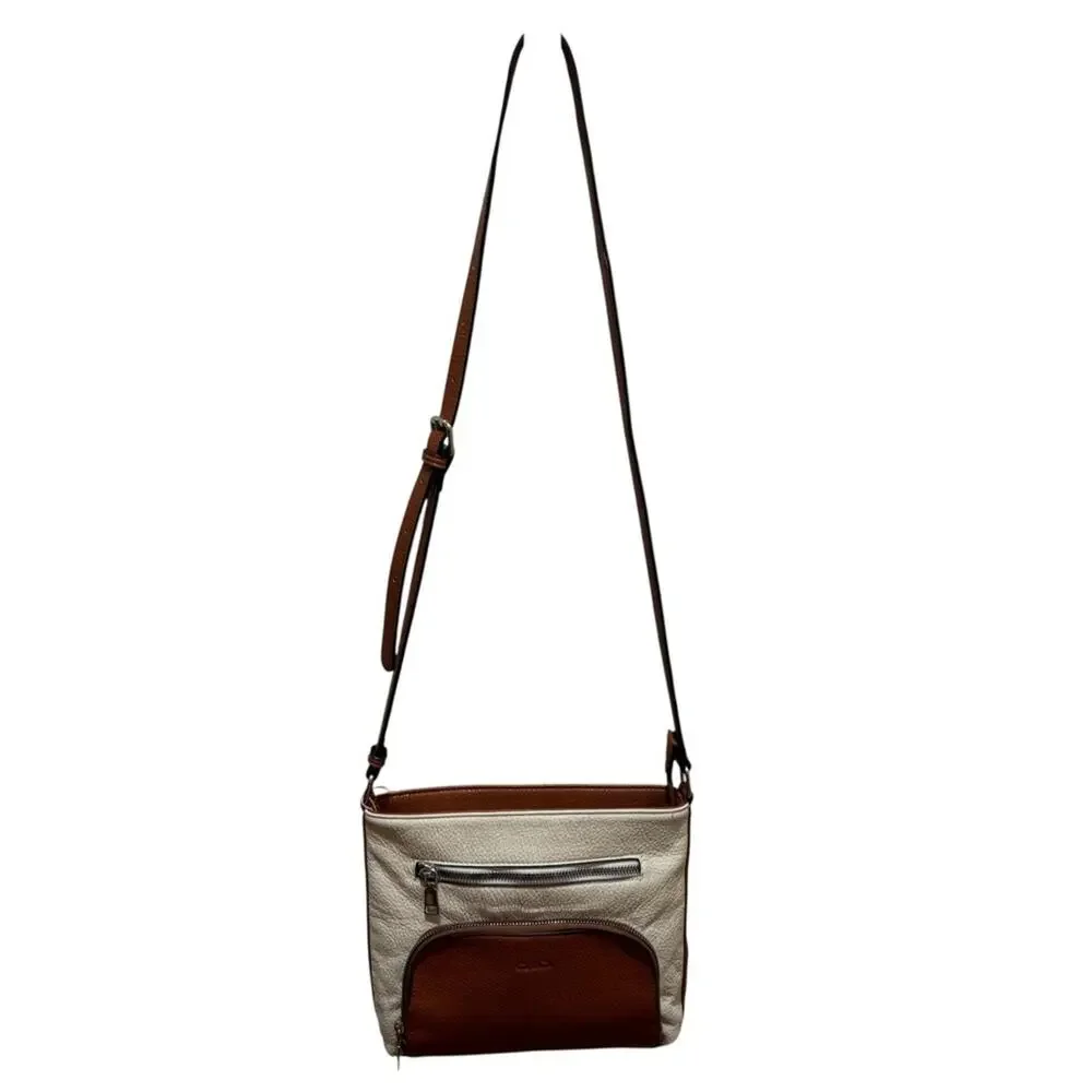 Cluci Cream and‎ Brown Crossbody Bag